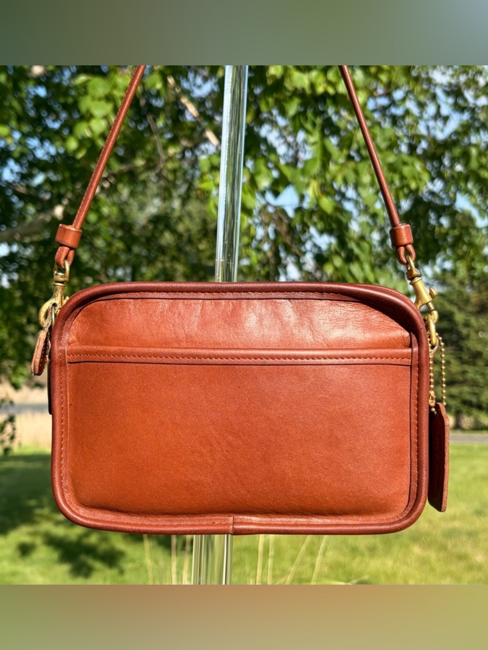 Vintage COACH Carnival Crossbody Saddle Brown Leather 9925 - Picture 3 of 17